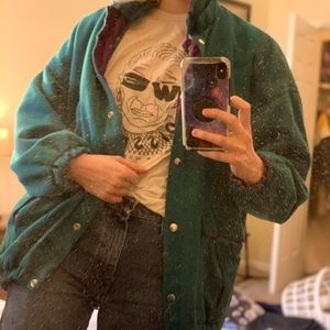 Vintage purple and teal reversible jacket